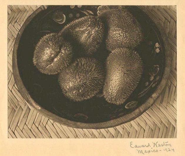 Edward Weston Chayotes in a Painted Wooden Bowl 1924 Vintage platinum palladium print 19.2 x 24.3 cms