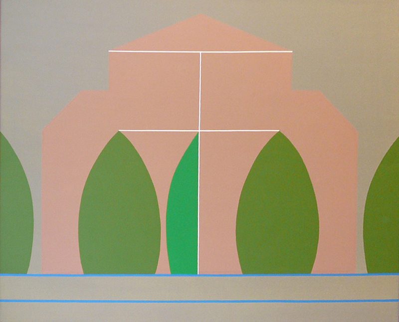Derrick Greaves Romanesque Symmetries 2006 Acrylic on Canvas 122 x 152.5 cms