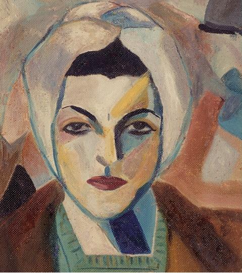 A self portrait of Saloua Raouda Choucair