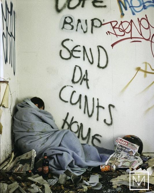 A picture of a homeless man by Carl Byron Batson