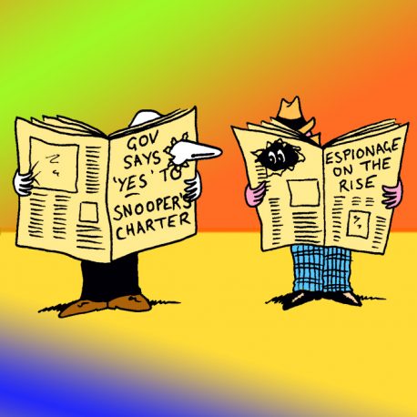 Espionage: Satirical Saturday Cartoon on Art by Alex Brenchley 2018