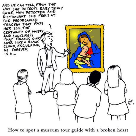 HeartBreak Guide: Satirical Saturday Cartoon on Art by Alex Brenchley 2018