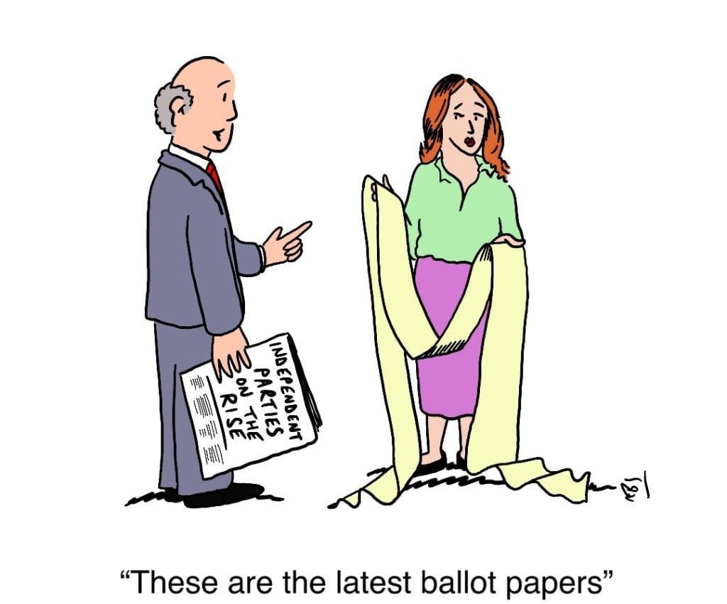 Ballot: Satirical Saturday Cartoon on Art by Alex Brenchley 2019