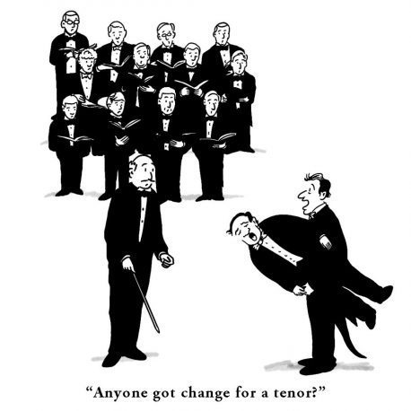 Tenor Satirical Saturday Cartoon on Art by Alex Brenchley 2019