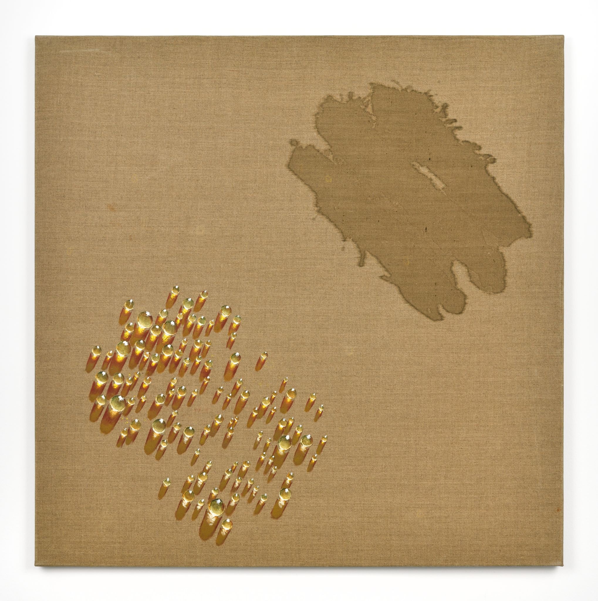 Kim Tschang-Yeul, Waterdrops, 1986 - India Ink and oil on canvas - 80 x 80 cm, 32 1/2 x 32 1/2 in / © The Estate of Kim Tschang- Yeul - Courtesy of the Estate and Almine Rech - Photo: Rebecca Fanuele