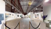 art fair in a warehouse building