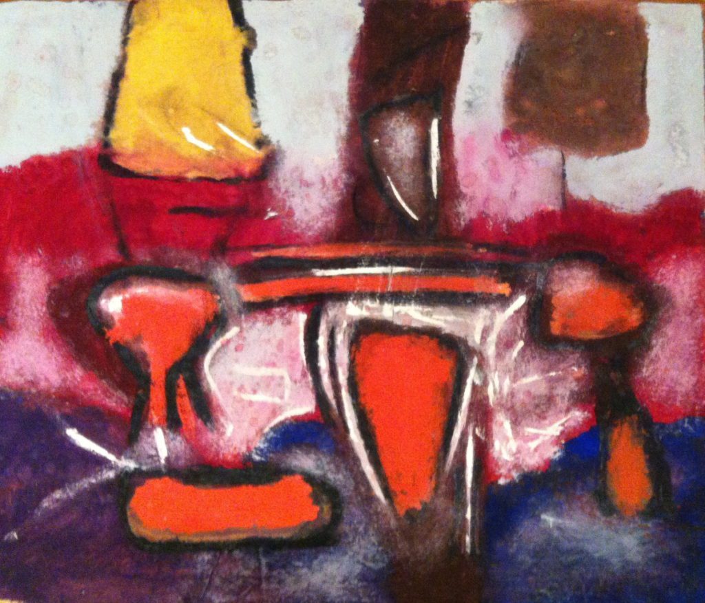 Aubrey Williams, Carib, 1959. Gouache on paper, 38 x 50.5 cm. ©Aubrey Williams Estate.