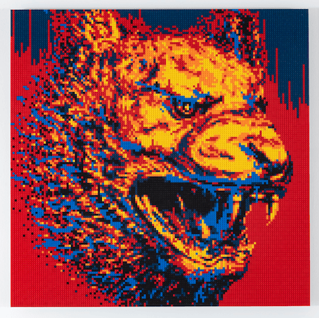 Image of Ai Weiwei, Zodiac Tiger. 2018. Lego bricks. Courtesy of Tang Contemporary Art to be seen at Tokyo Gendai