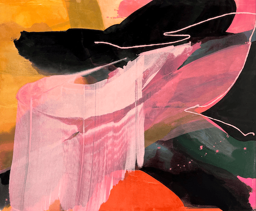Abstract painting by Kathryn MacNaughton at CAN Ibiza