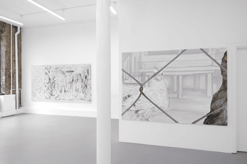 Installation view of Mothers, a collection of paintings by Laura Langer at Ilenia gallery, London 12 July - 14 September 2024. Photo by Dominique Cro.