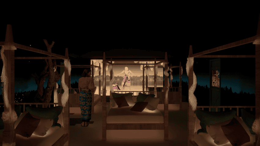 Rendering of the scenography, Michael Schindhelm, ROOTS