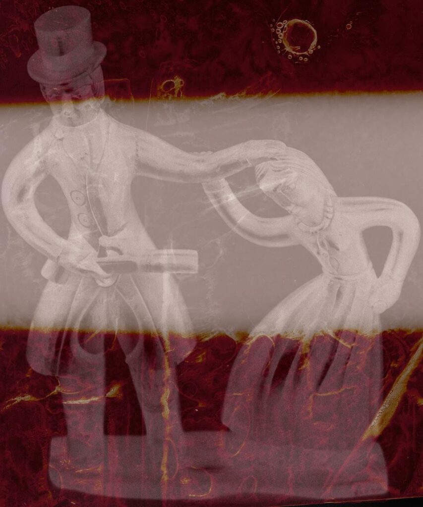 Image shows treated and processed photographic work by Julio Etchart and Holly Birtles