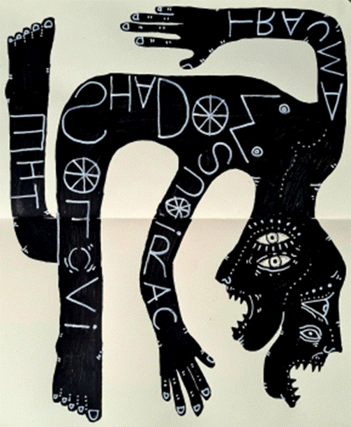 Image shows artwork by George Bromley entitled 'Shadow of Vicarious Trauma'