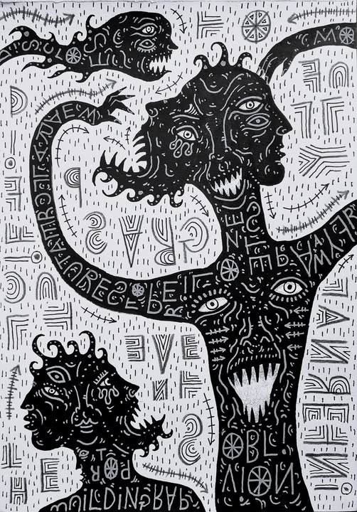 Image shows artwork by George Bromley entitled 'Grasping Oblivion'