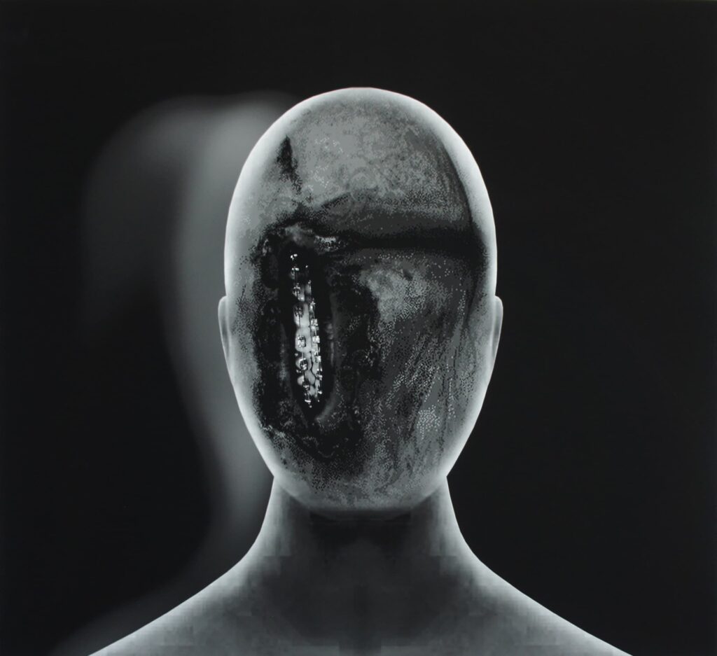 DOX, exhibition Up In Flames, David Lynch, HEAD #1, 2013 ©The David Lynch Estate, Courtesy Item éditions, Paris