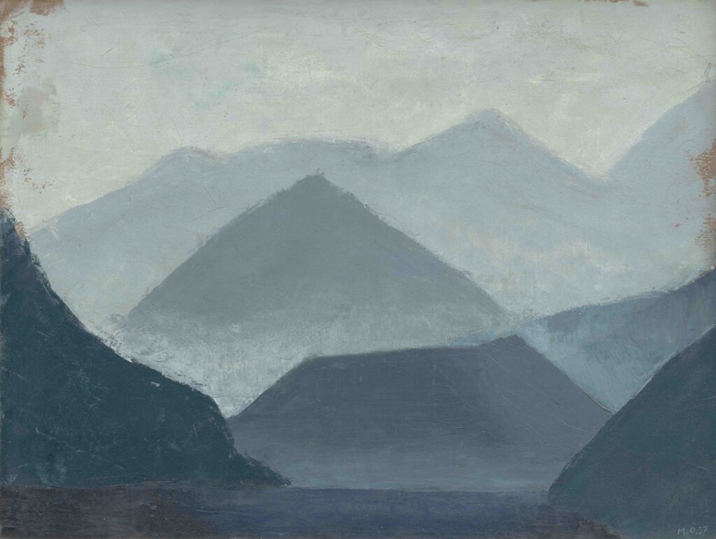 Meret Oppenheim, 
Berge vor Agnuzzo (Tessin), 1937

