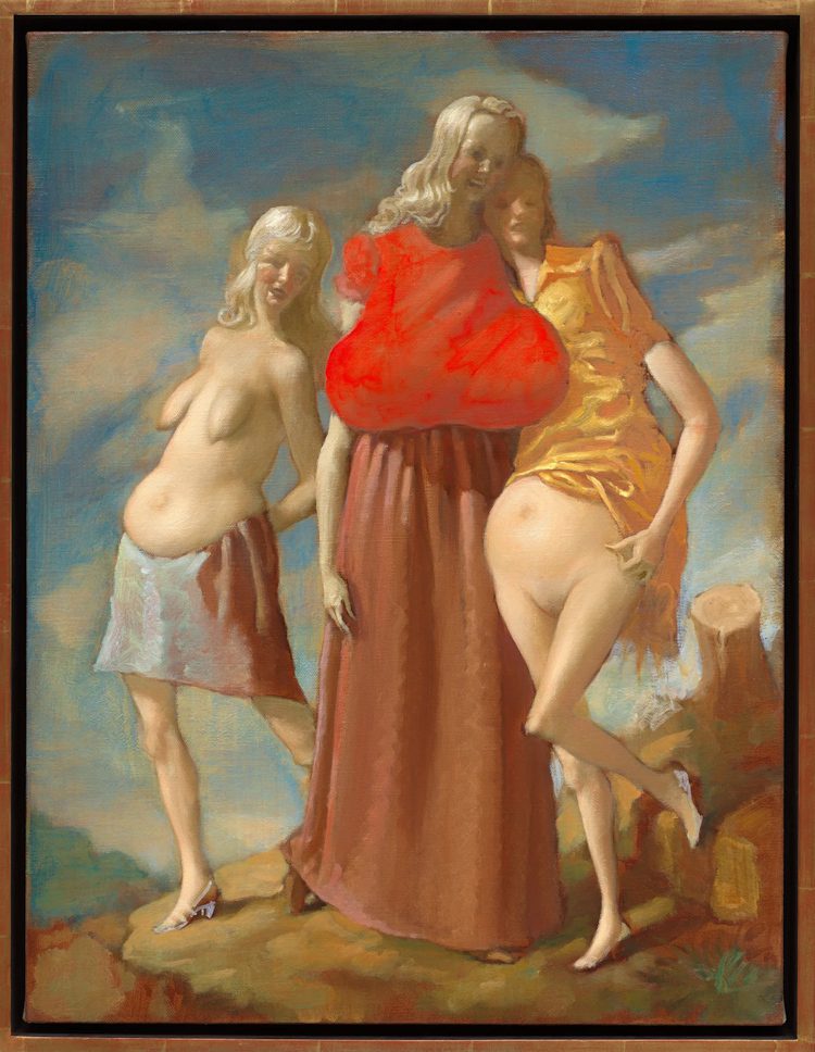 John Currin, Eclipse, 2026. Courtesy the Artist and Sadie Coles HQ, London. Photo: Maris Hutchinson