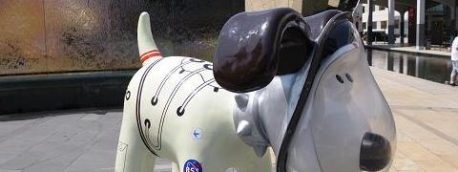 A picture of Gromit at the RWA exhibition in Bristol
