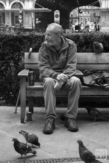 Man on Bench copyright Carl Byron Batson
