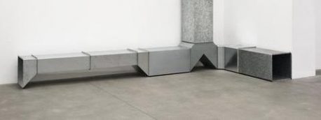 Charlotte Posenenske Vierkantrohre Serie D (Square Tubes Series D), 1967-2014 16 elements, hot-dip galvanised sheet steel Overall: 488 x 583 x 50 cm / 192 1/8 x 229 1/2 x 19 3/4 ins