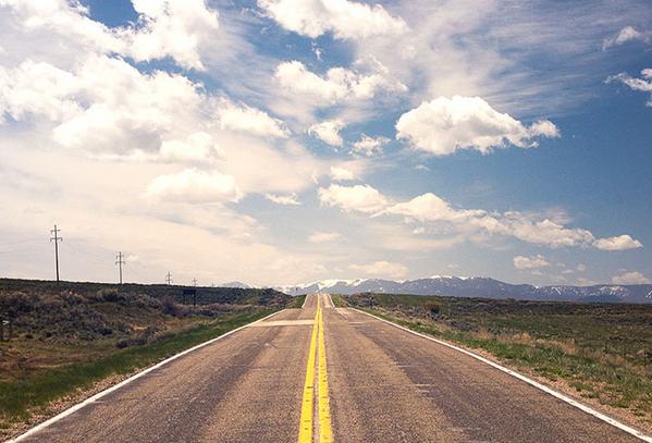 A picture of road and sky