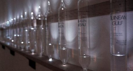 Encapsulated Ocean Water samples from MOC waterdive’s projected route