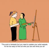 Artist Website: Satirical Saturday Cartoon on Art by Alex Brenchley 2019