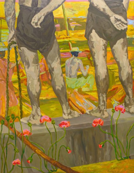 Livien Yin, Poppies, 2022, Acrylic on linen, 137.2 x 106.7 cm; (54 x 42 in.)