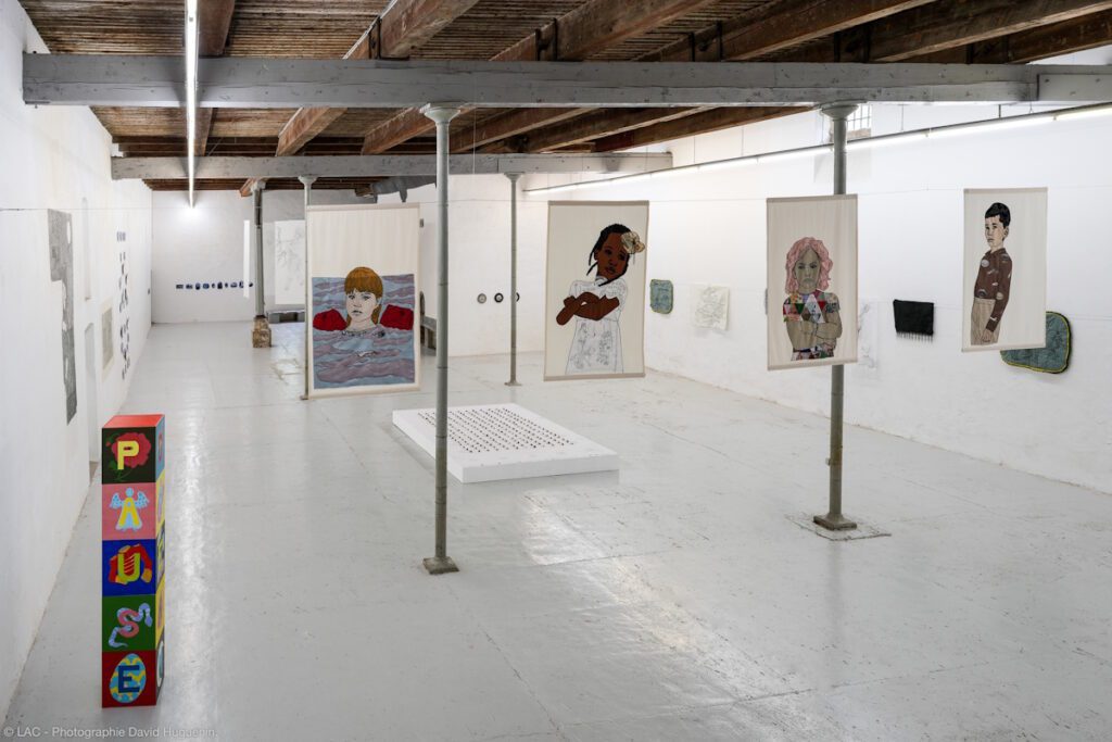 Aude Hérail Jäger, Alphabet Cubes, 2023, 2010; Tisna Westerhof,
Costume Drama, 2018-2024.